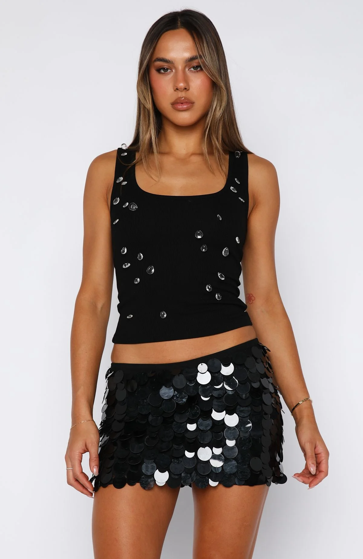 Ariel Mini Skirt Black Shell - Image 2