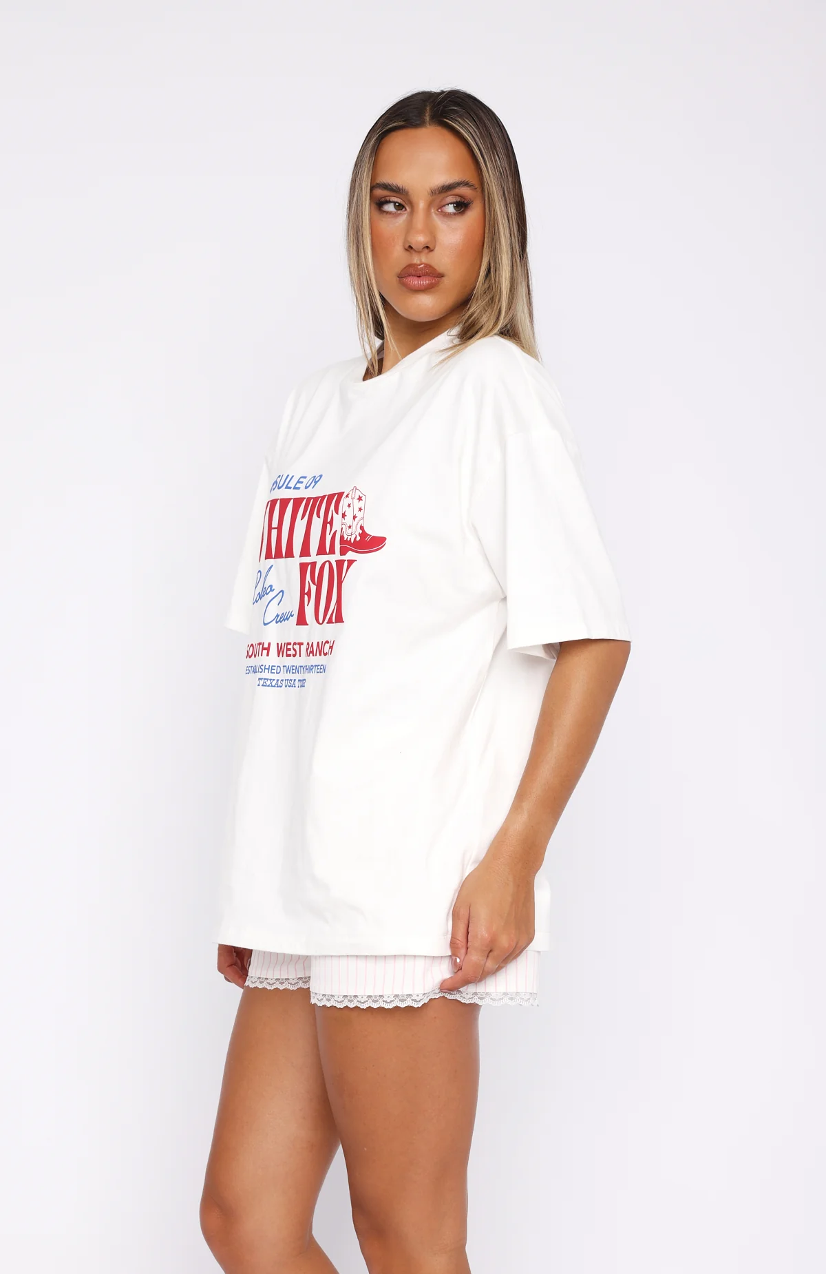 Capsule 9 Rodeo Crew Oversized Tee White - Image 3