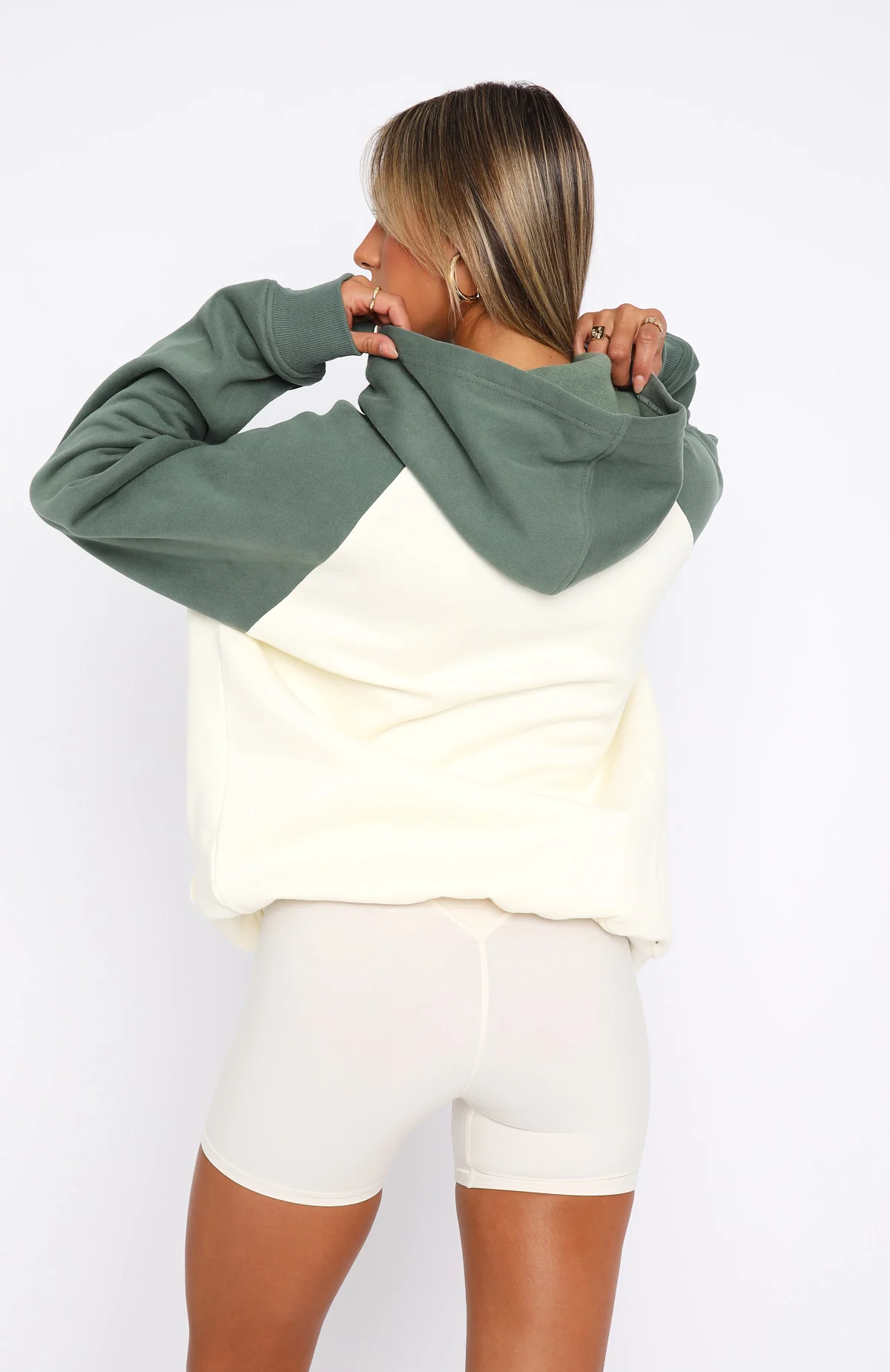 Caught Up On It Oversized Hoodie Cream - Image 4