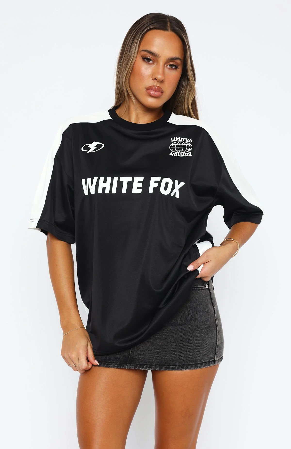 Checking Up On You Oversized Jersey Black - Image 2