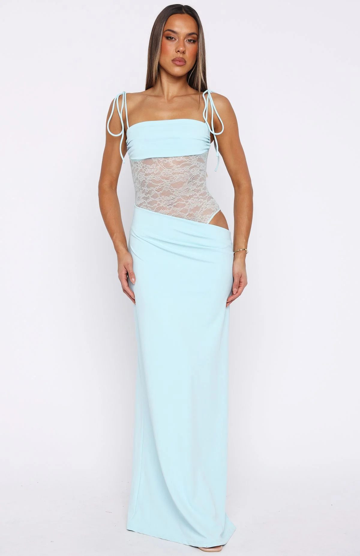 Compliment Me Maxi Dress Baby Blue - Image 3