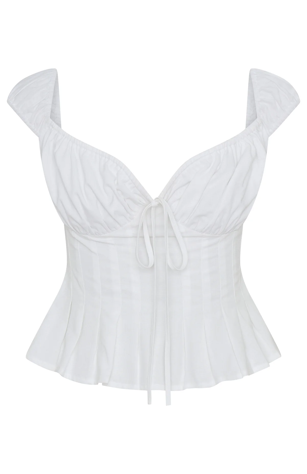 Cut You Off Poplin Top White - Image 5