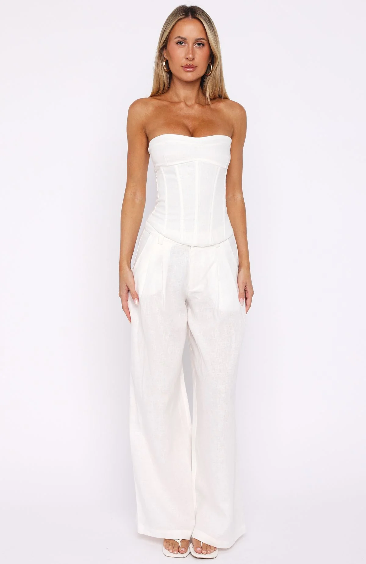 Downtown Pulse Strapless Bustier White - Image 5