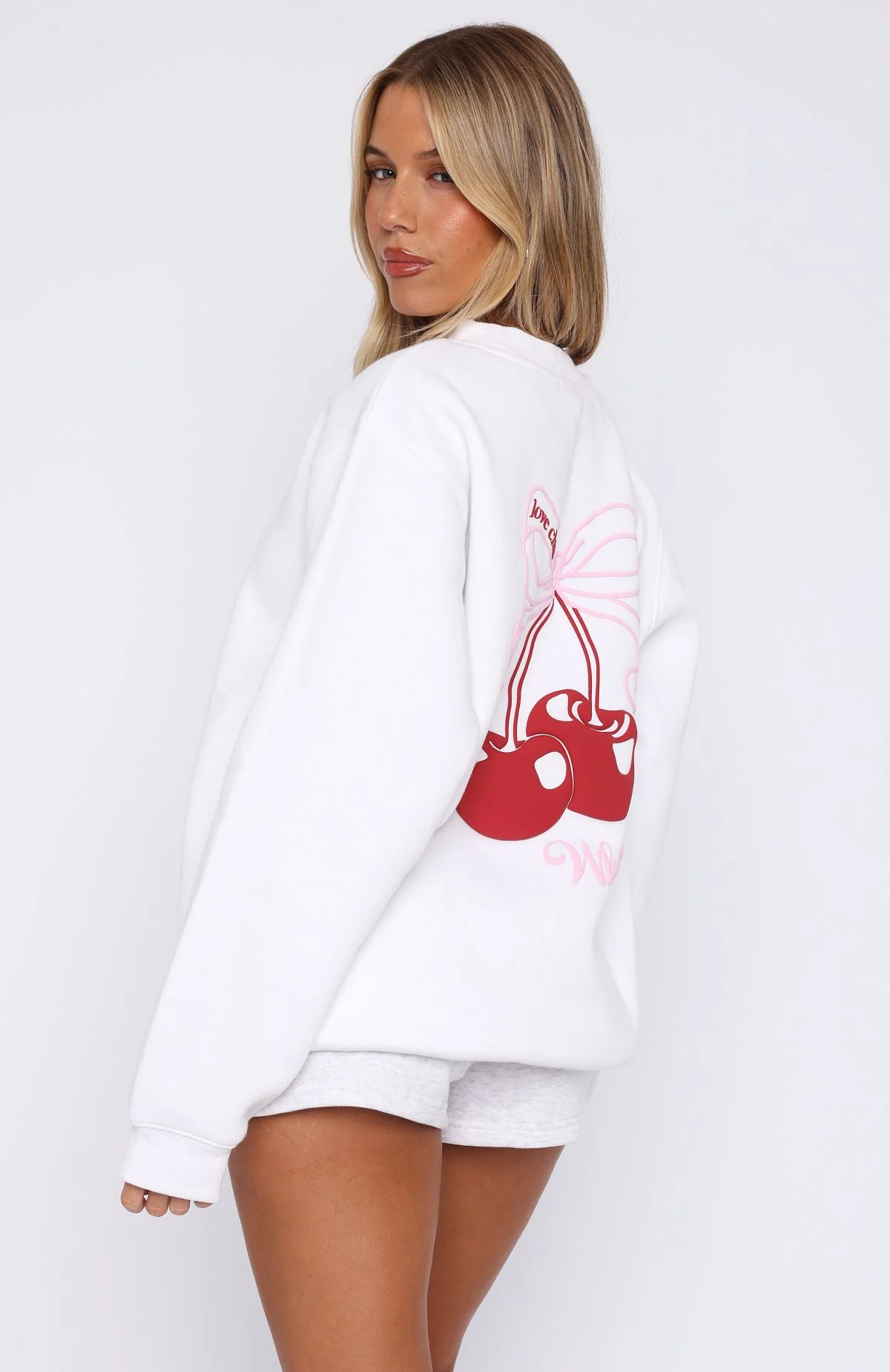 Fell So Hard Oversized Sweater White - Image 4