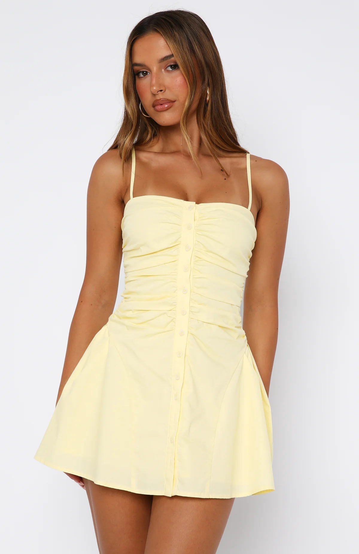 Field Day Mini Dress Lemon - Image 2