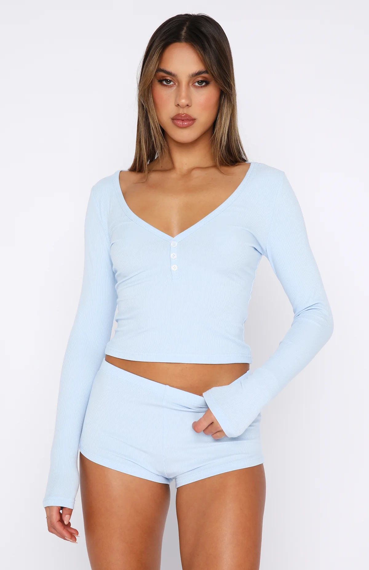 Girl Talk Pyjama Set Baby Blue - Image 2