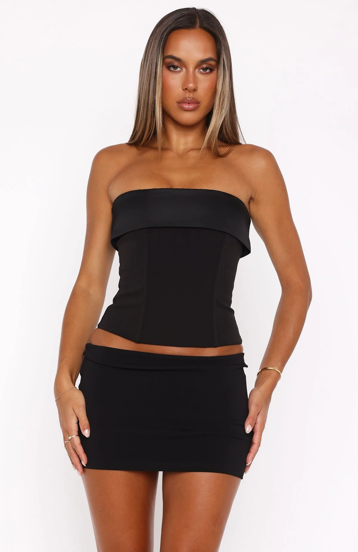 I'm Lovesick Strapless Bustier Black - Image 2