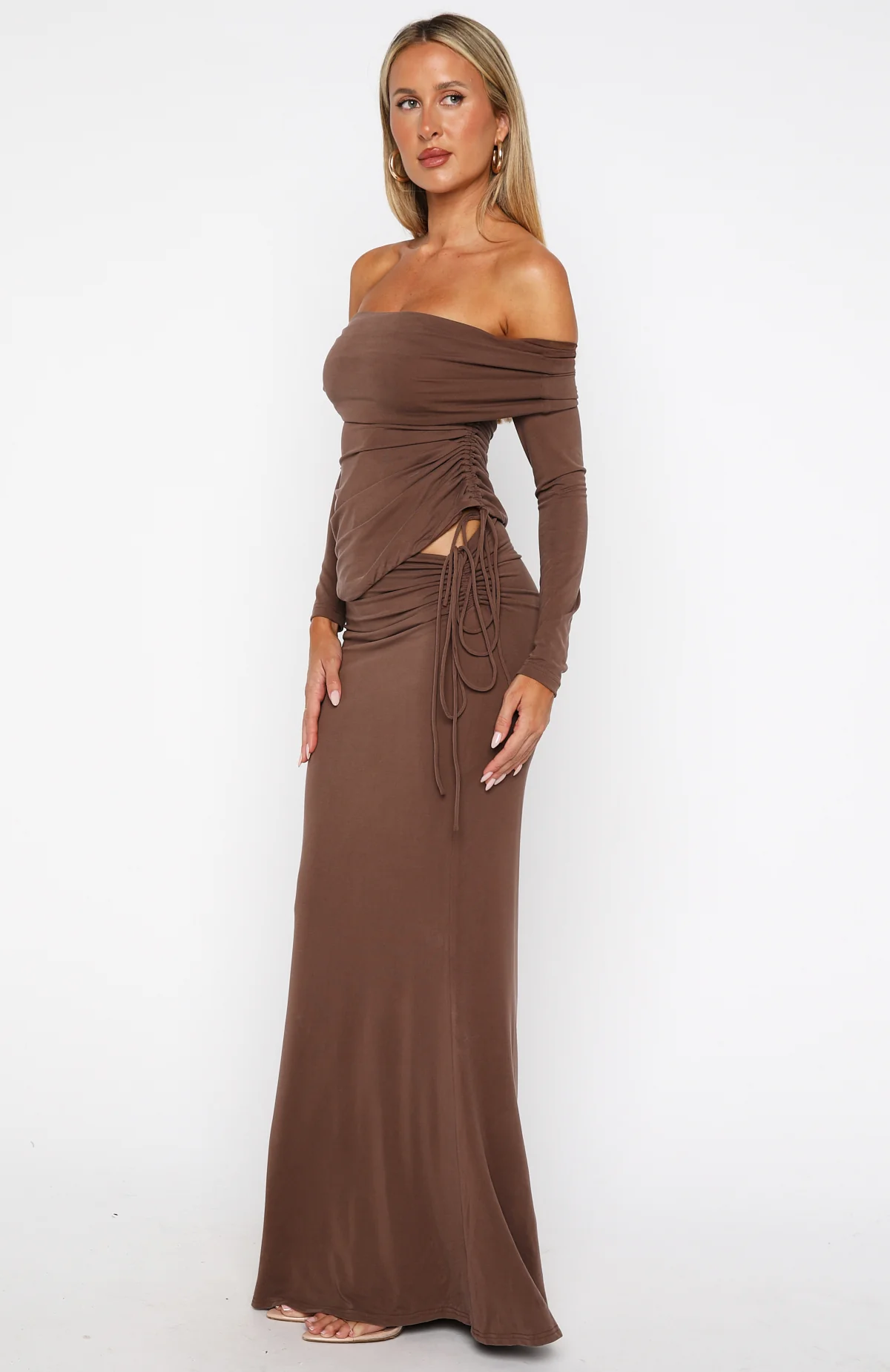 I'm Not Sorry Maxi Skirt Coffee - Image 3