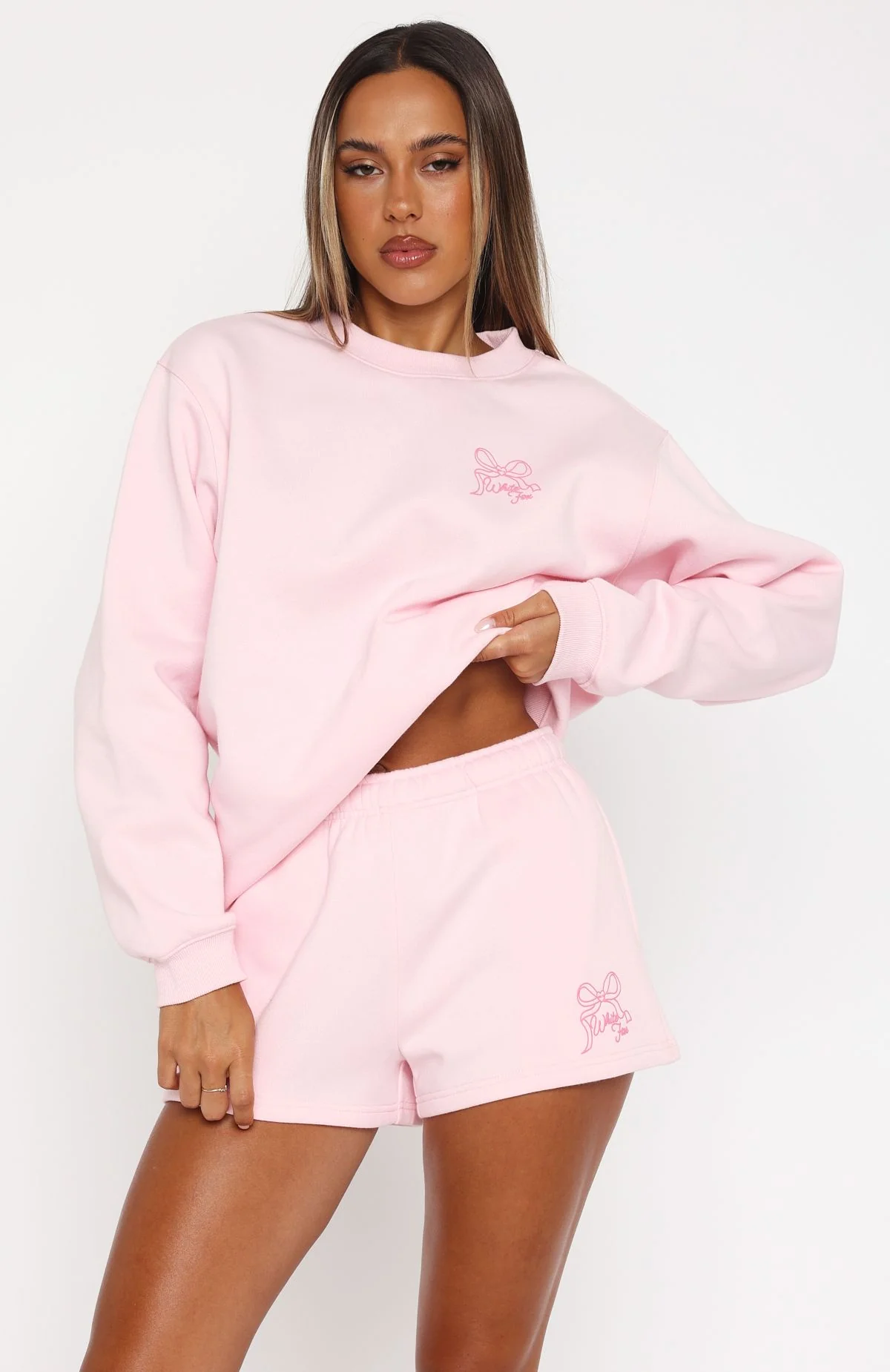 Love You Forever Lounge Shorts Pink - Image 2