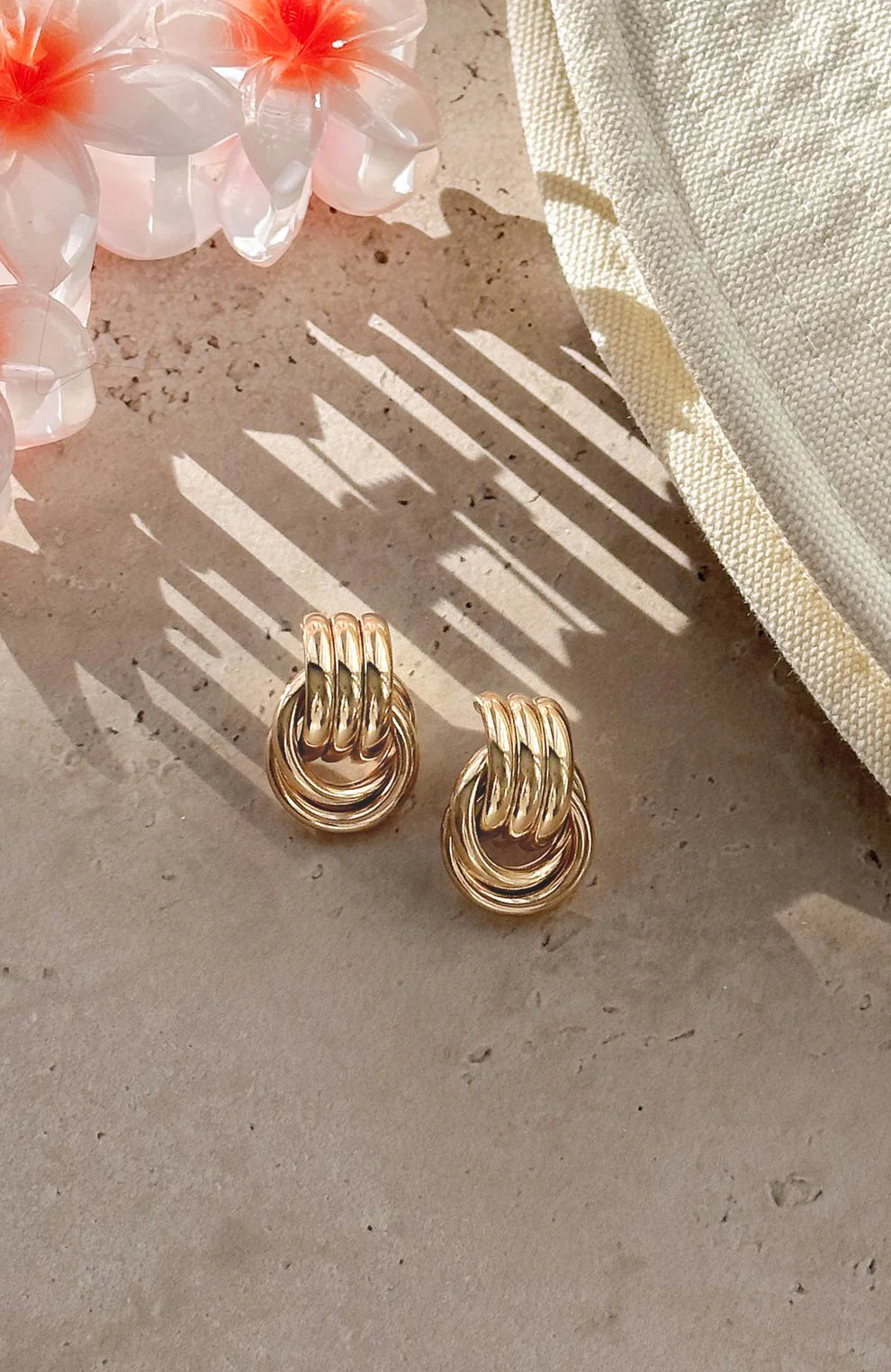 Michael Earrings Gold - Image 3