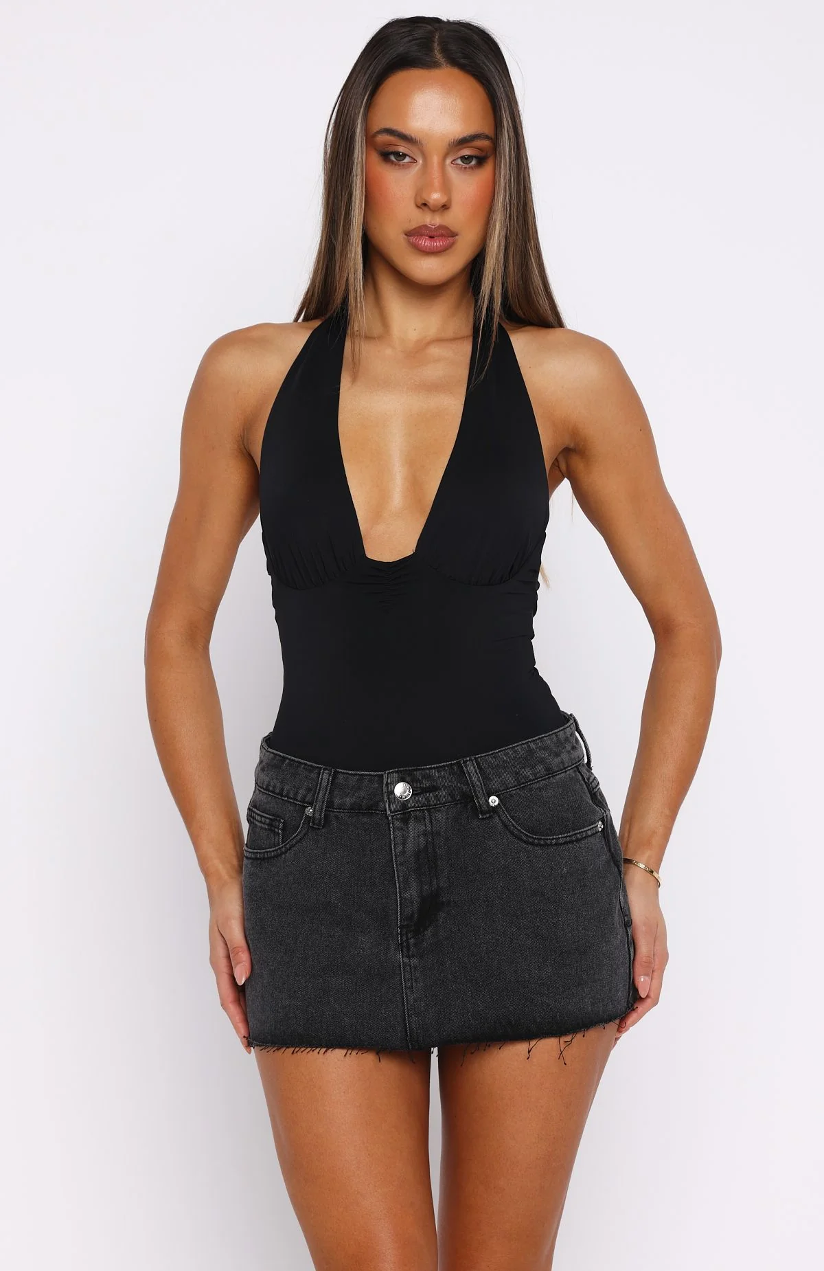New Horizons Halter Bodysuit Black - Image 4