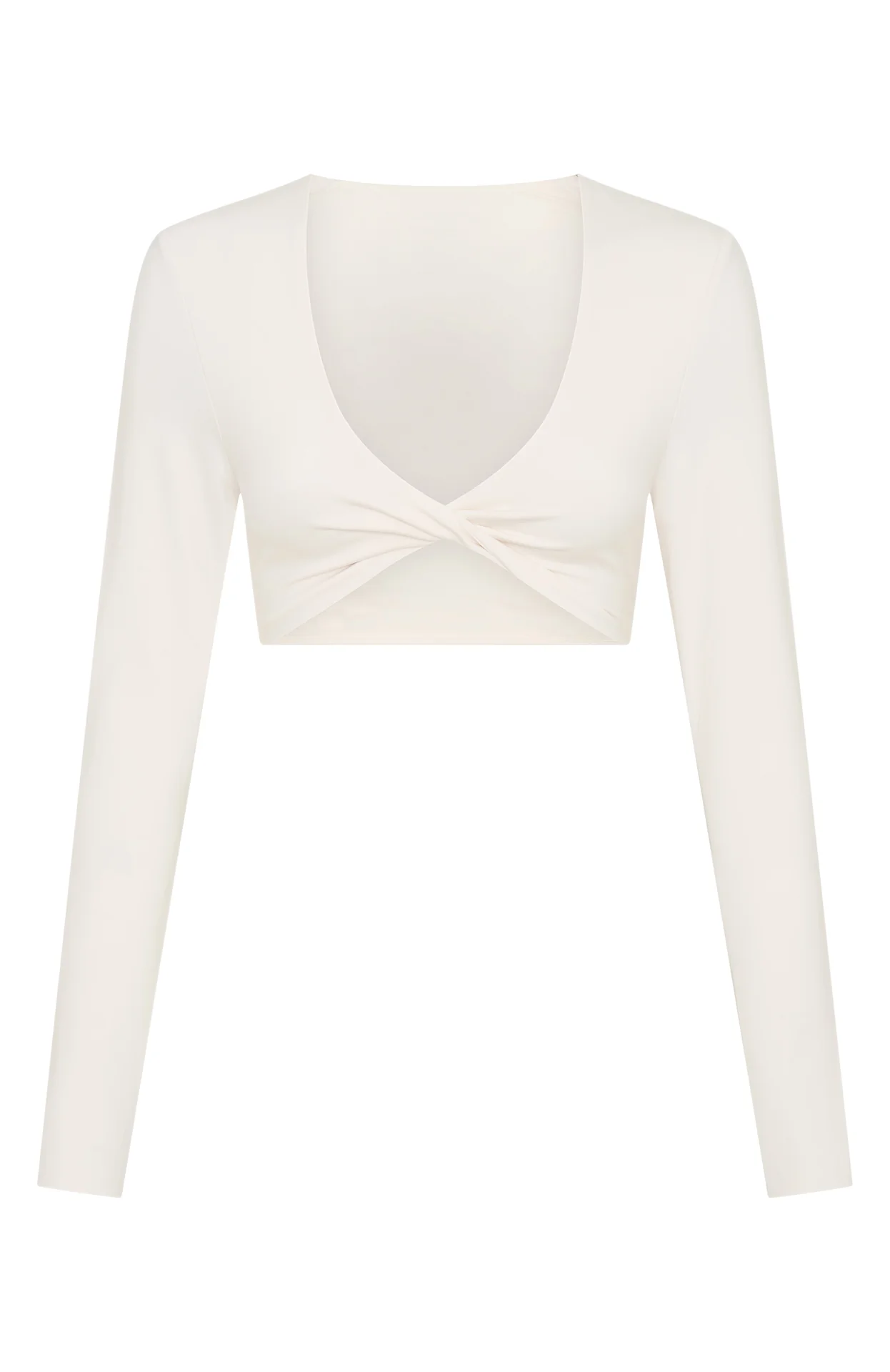 Over The Line Long Sleeve Crop Cream - Image 5