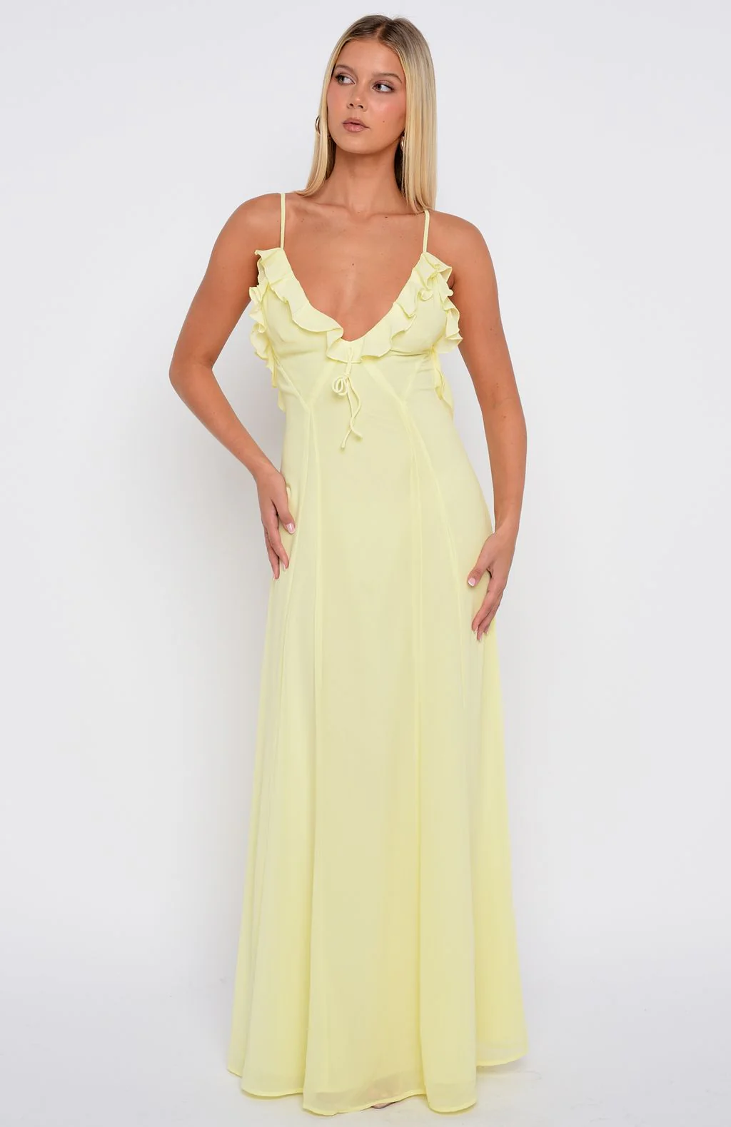 Self Sabotage Maxi Dress Lemon - Image 3