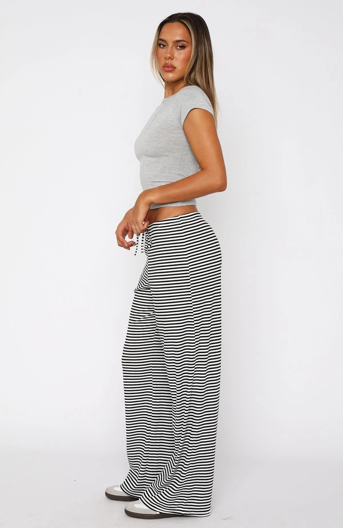 Should Have Known Pants Black/White Stripe - Image 3