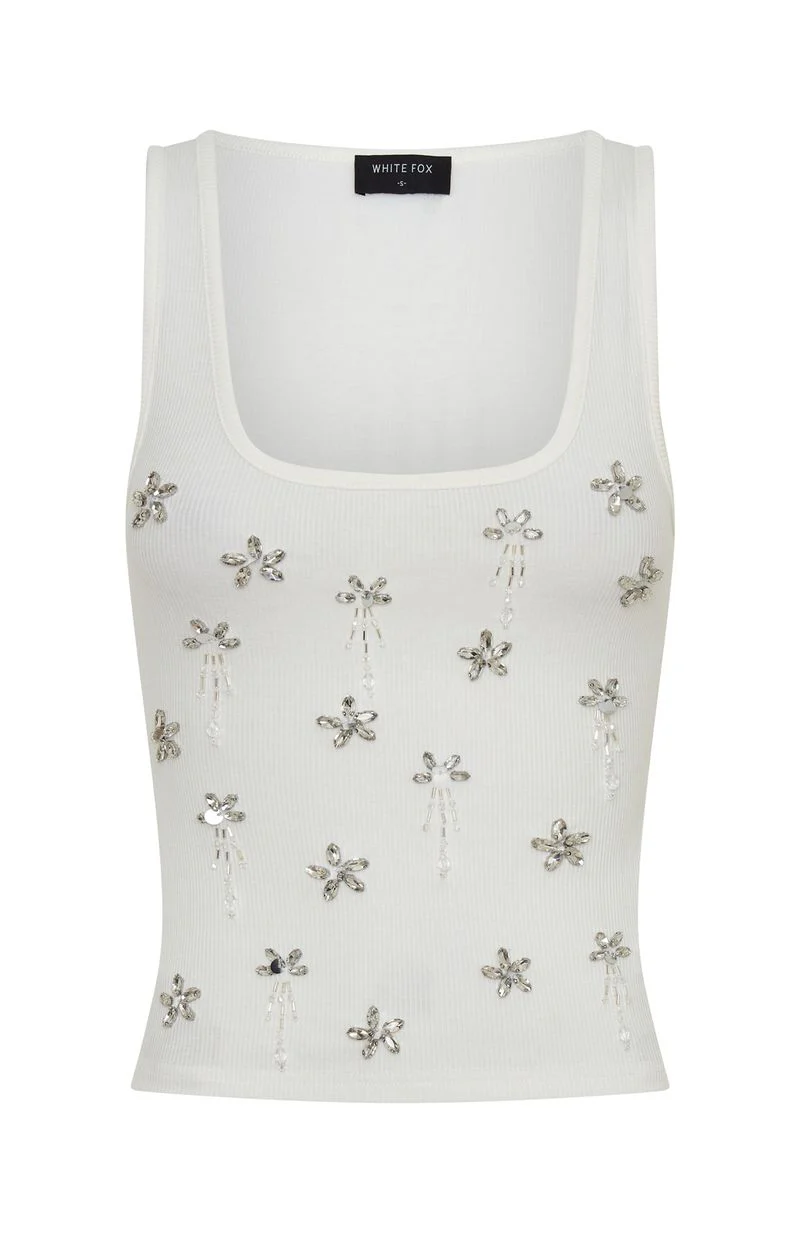 Sinful Embrace Rib Tank White - Image 7