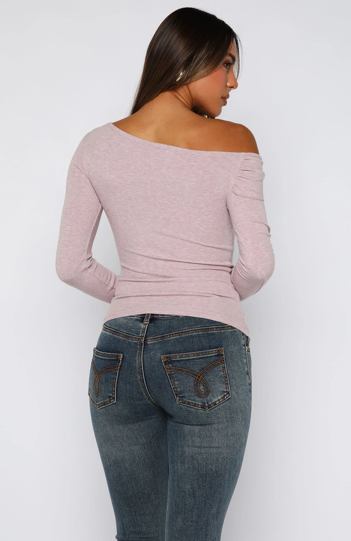 Swapping Digits Long Sleeve Top Soft Berry - Image 4