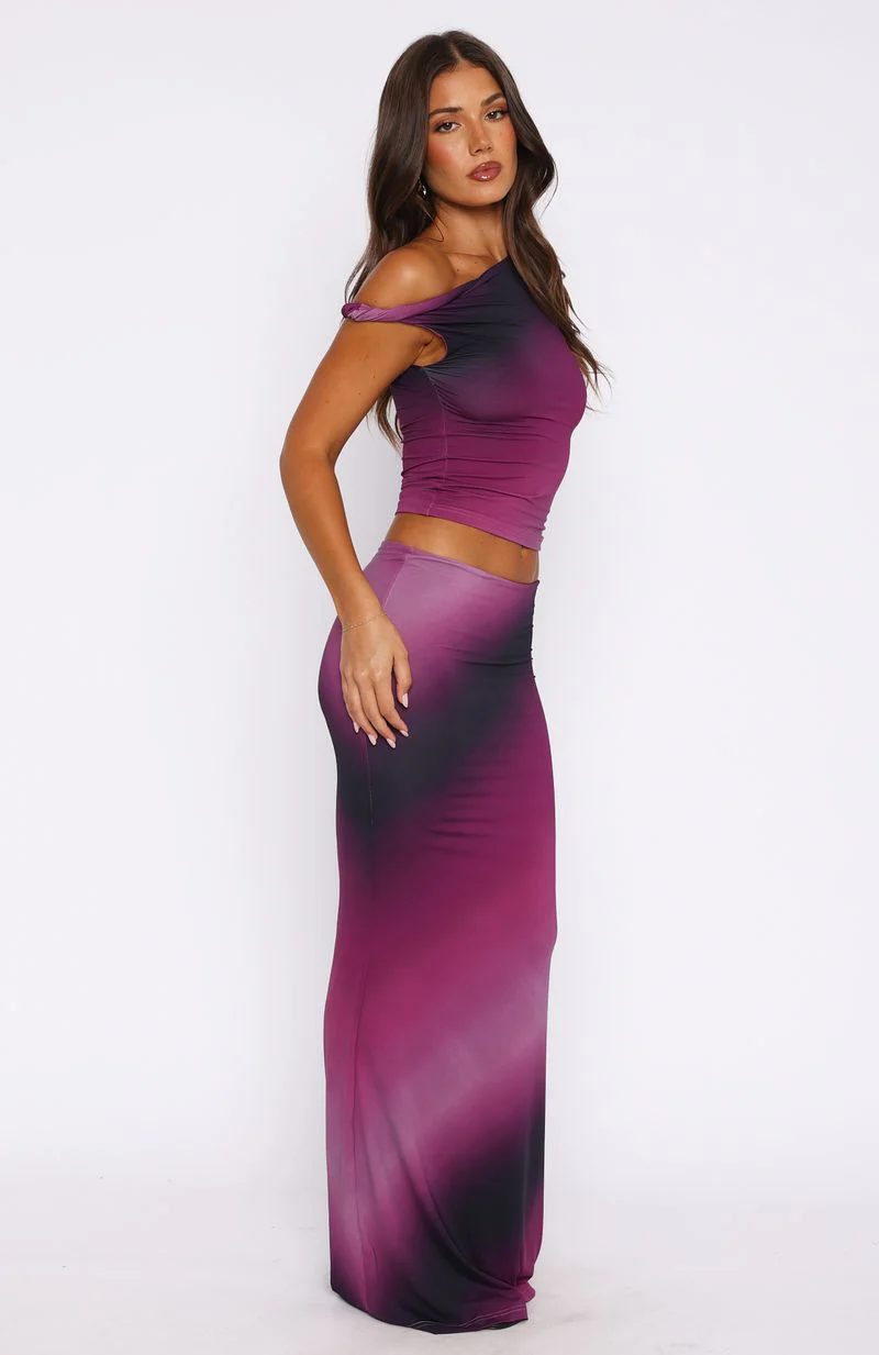 Sweet Salutations Maxi Skirt Boysenberry Ripple - Image 3