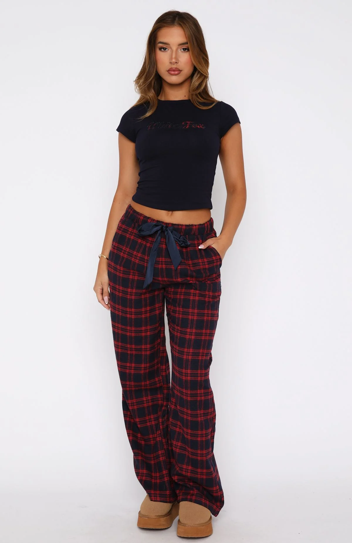 That Time Of Year Pyjama Pants Red/Navy - Image 3