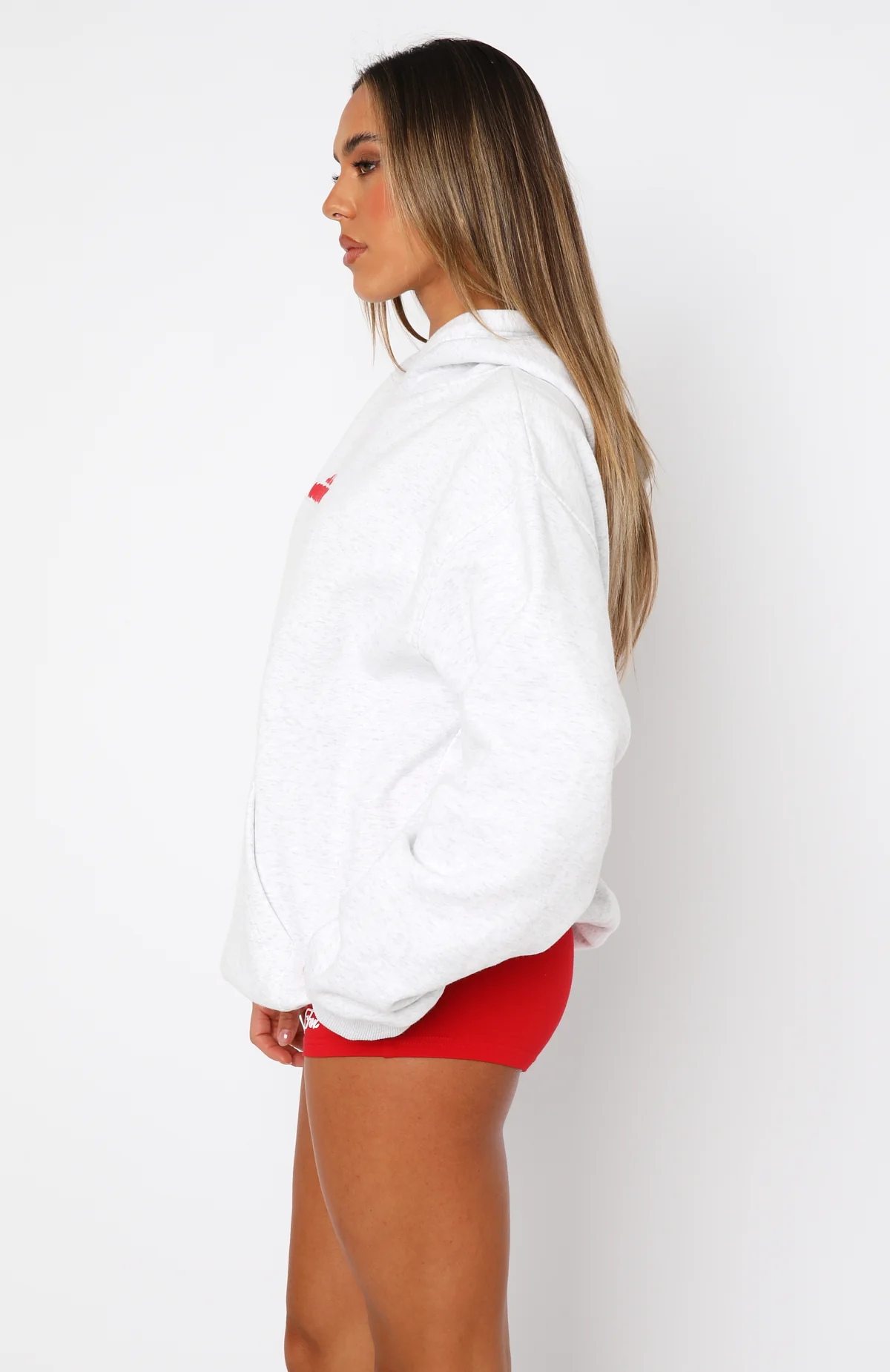 With Love In The Moment Oversized Hoodie Grey Marle - Image 4
